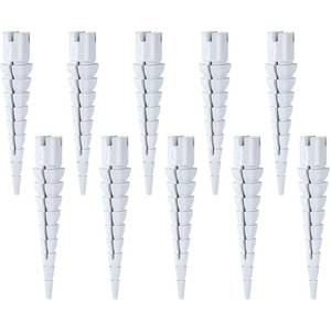 lot 823 image: Gulfmew 10 Pcs Wood Anchor, Stripped Screw Hole Repair Kit for Wood, Door, Fixing Stripped Screw Holes, Fits Wood Screws Sizes #2 to #16(White) - Retail $7