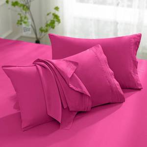 lot 856 image: Aormenzy Microfiber Pillow Cases - Standard Size Set of 2-1800 Thread Count Ultra Soft Hot Pink Pillowcases - Wrinkle Resistant Pillow Covers with Envelope Closure - 20 x 26 - Retail $8