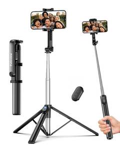 lot 857 image: Fuloview 67 Selfie Stick Tripod for iPhone, Lightweight Travel Phone Tripod with Wireless Remote, Extendable Cell Phone Stand for Photography, Video & Live Streaming �� Black - Retail $16