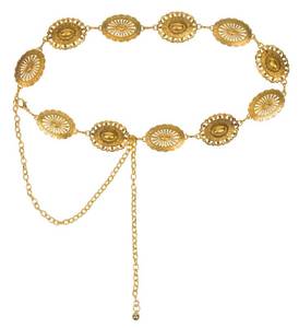 lot 879 image: Voenkca Western Belts for Woman-Cowgirl-Cowboy-Country-Chain-Belt - Retail $10