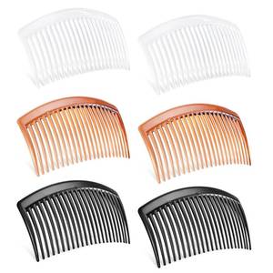 lot 886 image: 6PCS 3.15IN Hair Side Comb with 3 Colors, Professional Barber Comb for Styling and Grooming, French Combs for Wedding, Dating and More