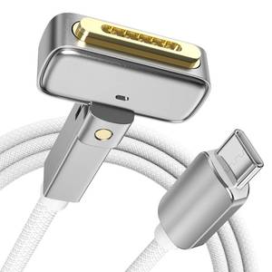 lot 7 image: LONNIELONLI 140W USB-C to Magnetic 3 Cable, 6.6ft 180° Right Angle Fast Charger Cord for MacBook Air & Pro (2021-2025 M-Series) - Durable Braided Magnetic Charging Cable - Retail $21