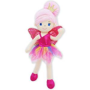 lot 15 image: June Garden 16 Enchanted Garden Fairy Doll Siofra - Plush Stuffed Soft Doll Girl Gift - Fushia Outfit and Wings - Retail $22