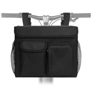 lot 28 image: Jenlan Mobility Scooter Bag for Wheelchairs & Rollators - 13x5.9x10.2inch Storage Organizer Pouch with Laptop Pocket, Cup Holders  Waterproof Scooter Basket for Essentials, Phones, Accessories - Retail $17