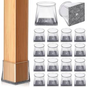 lot 38 image: YOESSA 32 PCS Square Chair Leg Protectors (M Fits 1-116 to 1-516) - Retail $17