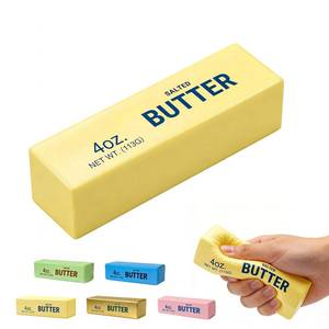lot 81 image: XQOQO Butter Squishy, Soft Slow Rising Squeeze Toys, Butter Stick Squishy Fidget Toys and Stress Balls Squishies for Office Desk Toys, Party Favors & Birthday Gifts(Yellow) - Retail $8