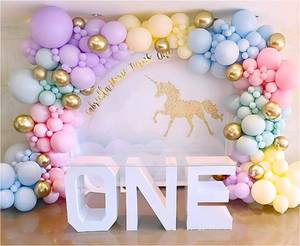 lot 86 image: Rainbow Balloon Garland Arch Kit 171PCS Latex Balloon Pastel Balloon Garland Kit Macaron Colors 5,10,12,18 Inch Birthday Baby Shower Wedding Unicorn Party Decorations - Retail $22