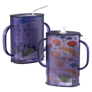 lot 126 image: btrfe Pouch Holder No Squeeze for Food Pouches & Drink Boxes, Adjustable Baby Pouch Holder With Larger Capacity Allows Toddlers Self-Feed Avoid Mess (PURPLE) - Retail $10