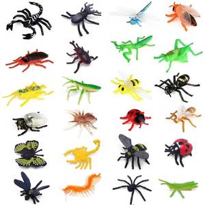 lot 128 image: YOOHUA 24PCS Bug Toys Fake Plastic Bugs and Insects for Kids Toddler Halloween Birthday Party Favors Easter Valentines Basket Stuffers Goodie Bag Fillers April Fools Day Prank Gifts Fake Bugs Toys - Retail $9