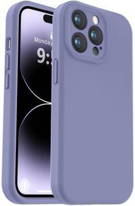 lot 135 image: Vooii Compatible with iPhone 14 Pro Case, Liquid Silicone Upgrade Camera Protection Soft Anti-Scratch Microfiber Lining Shockproof Phone Case for iPhone 14 Pro 6.1 inch - Lavender Grey - Retail $14