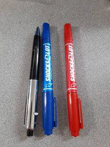 lot 138 image: Laughing Smith Shocking Prank Kit 1 x Shock Pen, 2 x Shock Markers and 1x Shock Gum - Trick Your Friends and Family - Hilarious Electric Shock Game and Prank Stuff - Funny Shocker Gag Toys - Retail $15