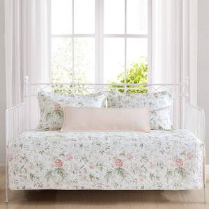 lot 140 image: Laura Ashley - Daybed Set, Lightweight Bedding with Matching Shams & Pillow Cover, Lightweight for All Seasons, Coquette Room Decor (Breezy Floral Pink, Daybed) - Retail $65