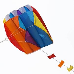 lot 906 image: Besra Colorful Parafoil Kite with Long Tail Easy to Fly Outdoor Fun Sports (20inch) - Retail $10