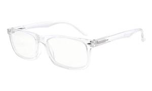 lot 909 image: Eyekepper Computer Reading Glasses for Men Blue Light Blocking Readers Women, Transparent - Retail $10