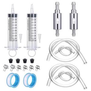 lot 911 image: ALRLORO 2 Pack Brake Bleeder Kit,Hydraulic Disc Clutch Bleeding Kit 2pcs 100ML Syringes 2pcs 50cm Hoses with One Way Check Valve for Hydraulic System Bleeding, Motorcycle ATV Quad System - Retail $13