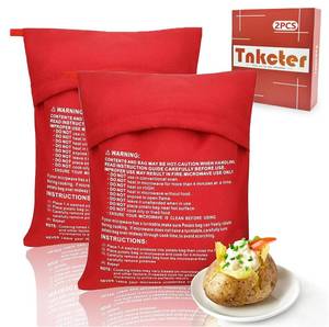lot 937 image: Potato Express Microwave Bags 2-Pack,Reusable & Eco-Friendly Baked Potato Cooker for Fast Even Heating, Perfect for Microwave Baked Potatoes & Vegetables,Tnkcter - Retail $8