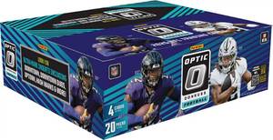 lot 947 image: 2025 Panini Donruss Optic Football Retail Trading Card Box PACKS OPENED - Retail $82