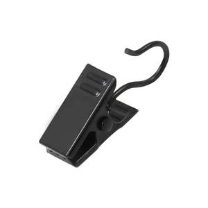 lot 957 image: Coideal Small Curtain Clips Hooks, 100 Pack Black Metal Patio Awning Light Clips Hanger Stainless Steel for Hanging Outside Christmas String Lights, Drape Track, Indoor Outdoor Art Craft Display - Retail $13
