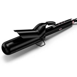lot 968 image: Farery 2 inch Curling Iron for Long Hair, Lightweight Large Barrel Curling Iron 50mm, Curling Wand Infused Argan Oil & Keratin for Bouncy Big Curls, 9 Temps Digital Display & Lock Key, Fast Heated - Retail $40
