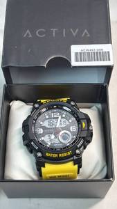 lot 8 image: Brand new Activa Sports Watch by Invicta Yellow Band Water Resistant 5 Bar ACW497-006