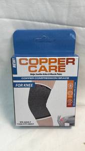 lot 10 image: Copper Care Copper Compression Brace For Knee 1pk Adult