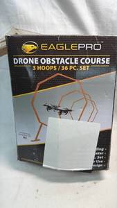 lot 38 image: EaglePro Drone Obstacle Course 3 Hoops 36 Piece Set