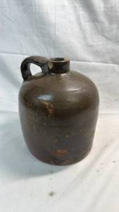 lot 39 image: Dark Glazed Ceramic Jug with Handle