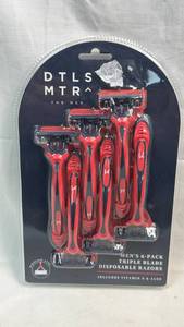 lot 73 image: DTLS MTR Mens 6-Pack Triple Blade Disposable Razors