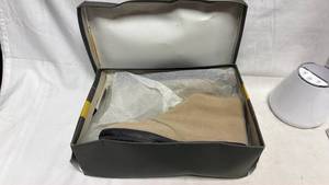 lot 120 image: Brand new Pair of Fleece-Lined Zip Ankle Boots Tan Size 10WW