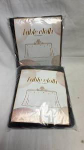 lot 131 image: Black Table Cloth (54x108) Lot of 2