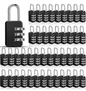lot 143 image: 50 Pack 3 Digit Combination Lock Small Combo Locks