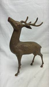 lot 165 image: Brass Deer Figurine with Antlers
