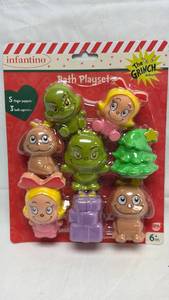 lot 172 image: Infantino The Grinch Bath Playset 5 Finger Puppets 3 Bath Squirters 219222