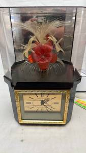 lot 185 image: Telcron Quartz Animated Iris Flower Clock 110V