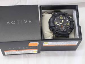 lot 141 image: Brand new Activa by Invicta BlackOps digital mens watch, 56mm, Army Green. Retails $99.