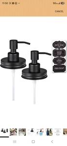 lot 162 image: Sumille Stainless Steel Mason Jar Soap Dispenser Lids X002S8B1WT - 2 Packs of 2 Lids