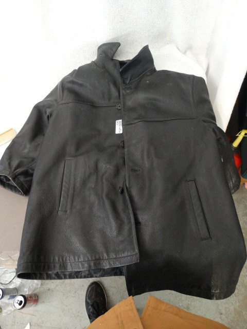 lot 1502 image: St. Johns Bay XXL Black Leather Jacket