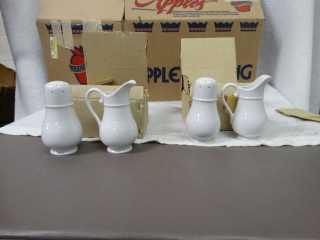 lot 1558 image: Lot of 2 Sets of Maryland China Syrup and Shaker Sets made in Japan