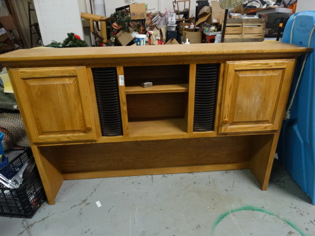 lot 1731 image: Large Wooden Kitchen Cabinet