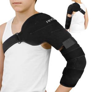 lot 1553 image: REVIX Youth Shoulder Arm Ice Pack Wrap for Pitchers Reusable Ice Arm Sleeve for Young Volleyball Player & Athletes, Cold Therapy for Shoulder & Elbow, Throwing Recovery, Muscle Relax & Daily Use - Retail $28