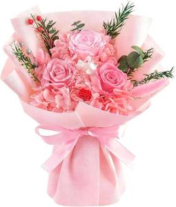 lot 1587 image: Gnifot Preserved Flowers Bouquet, Flowers for Delivery,Handmade Pink Rose Bouquets Lasting 3-5 Years, Luxury Gift Box,Birthday Flowers Gifts for Women Mom Grandma Wife Friends
