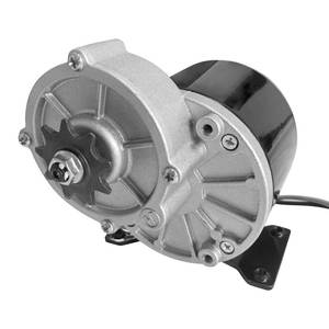lot 1606 image: Bemonoc 24 Volt 350 Watt MY1016Z3 Gear Reduction Electric Motor with 9 Tooth Sprocket for E Scooter - Retail $50