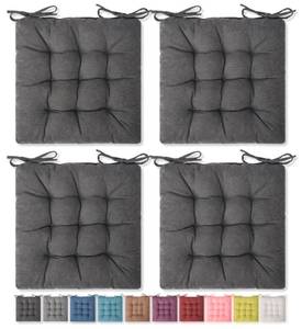 lot 1607 image: SQUARE MOON 4 Pack Seat Cushion, Comfort Chair Pads for Indoor & Outdoor Dining & Office Chairs - Retail $36