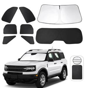 lot 1608 image: TINGLU Window Shades for Ford Bronco Sport 2021-2025 2026 Accessorie Car Side Full Windows Rear Triangular Windshield Sun Shade Sun UV Rays & Privacy Protection for Camping,Napping,and Relaxing 8PCS - Retail $66