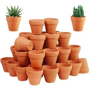 lot 1623 image: Winlyn 72 Pcs Small Mini Clay Pots - 2 Terracotta Pot Ceramic Pottery Planter Terra Cotta Flower Pot Succulent Nursery Pots Great for Windowsill, Cactus Plant, Crafts, Wedding Favors Baby Shower - Retail $30