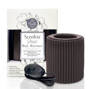 lot 7342 image: Belle Aroma Scentrio Ceramic Wax Warmer The Last Wax Warmer Youll Ever Need, Personalized Timer & Temp Control for Wax, Oils, Tarts Most Customizable on The Market Mocha Fluted - Retail $39