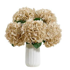 lot 7370 image: IUKnot 8pcs Fake Flowers Silk Hydrangea Artificial Flowers Bouquets Faux Hydrangea Stems for Home Table Centerpieces Wedding Party Decoration - Retail $19