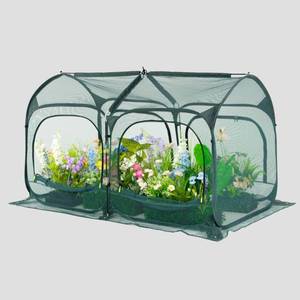 lot 7375 image: Poray Large 5.3x2.6FT Plant Netting Cover, Pop up Tunnel Crop Cage Gardening Net,Pest Guard Cover for Vegetables &Fruits,Durable Gardening Net for Plant and Animal - Retail $70