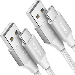 lot 13574 image: etguuds USB to USB C Cable 3ft, 2-Pack USB A to Type C Charger Cord Fast Charging for Samsung Galaxy A17 A16 A15 A26 A36 A56, S25 S24 S23 S22 S21 S20 S10 Note 20, for iPhone 17 16 15, Moto, White - Retail $6
