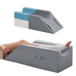 lot 60657 image: MEGCXIT Leg Pillow Elevation Blood Circulation, Wedge Pillow for Legs Swelling, Knee Pillow Wedge Post Surgery, Leg Elevation Pillows for After Surgery, Memory Foam Foot Leg Elevating Pillow, Grey - Retail $27